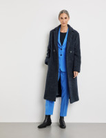 Пальто двубортное из шерсти