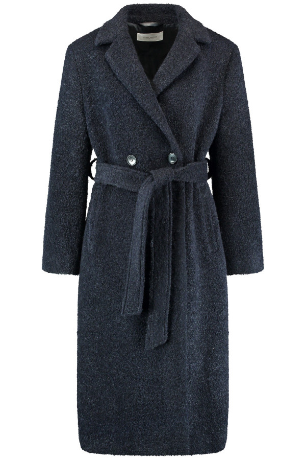 Пальто двубортное из шерсти