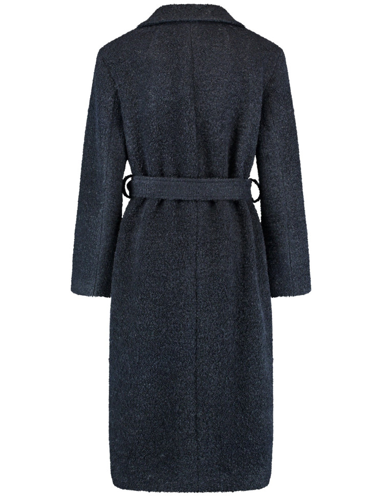 Пальто двубортное из шерсти