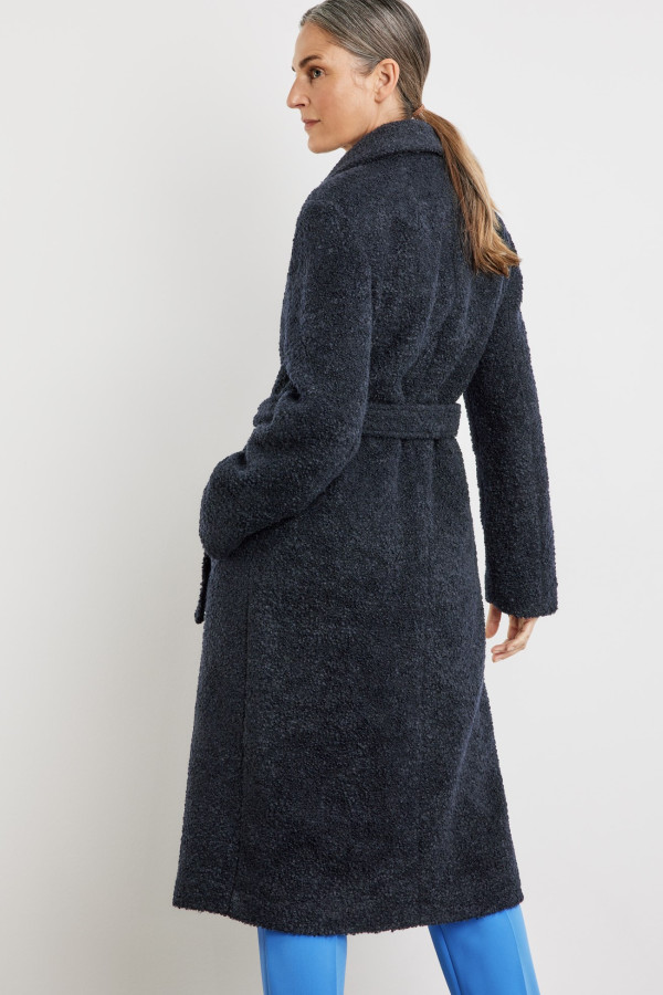 Пальто двубортное из шерсти