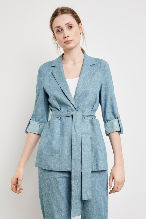 Жакет вискозы и льна