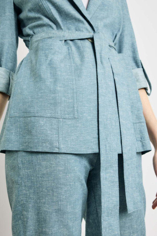 Жакет вискозы и льна