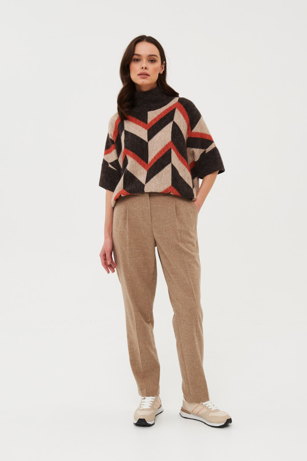 Брюки прямые с шерстью