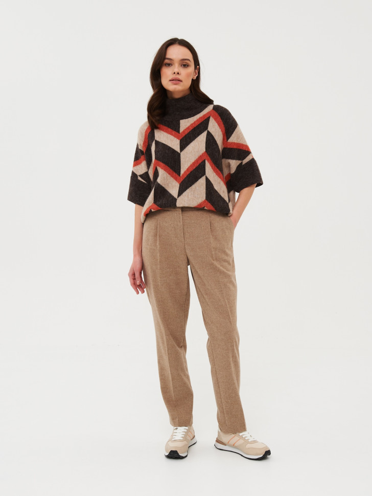 Брюки прямые с шерстью