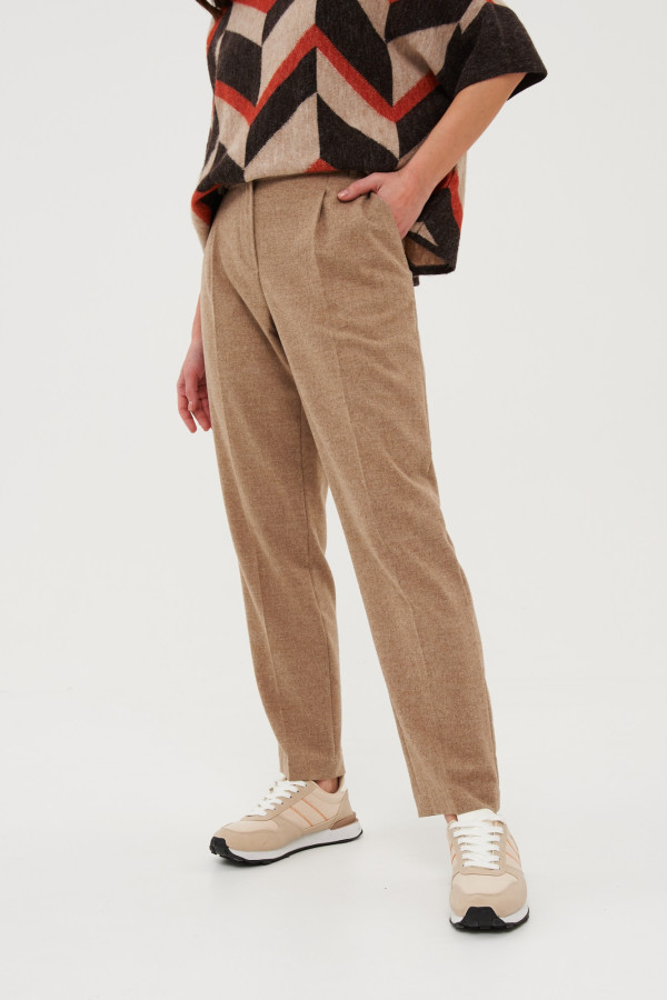 Брюки прямые с шерстью