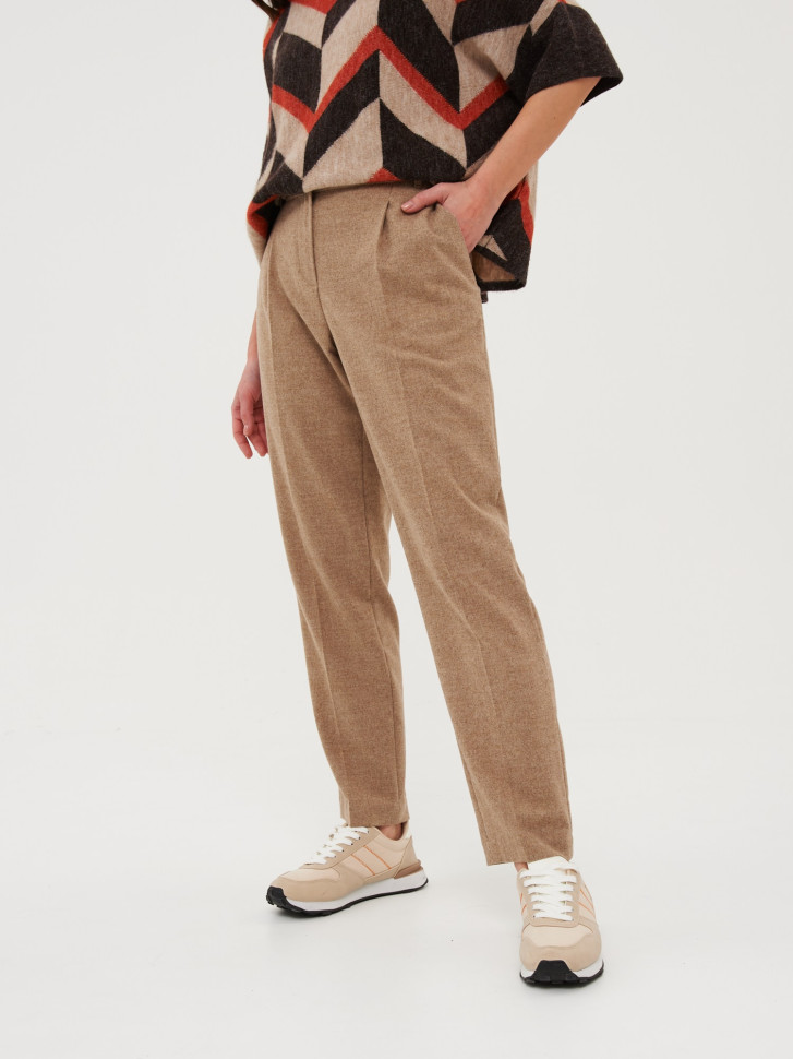 Брюки прямые с шерстью