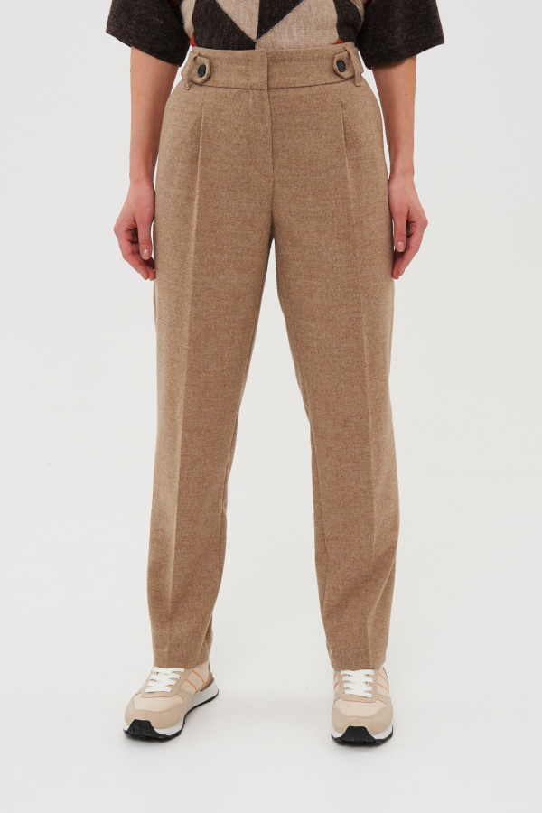 Брюки прямые с шерстью