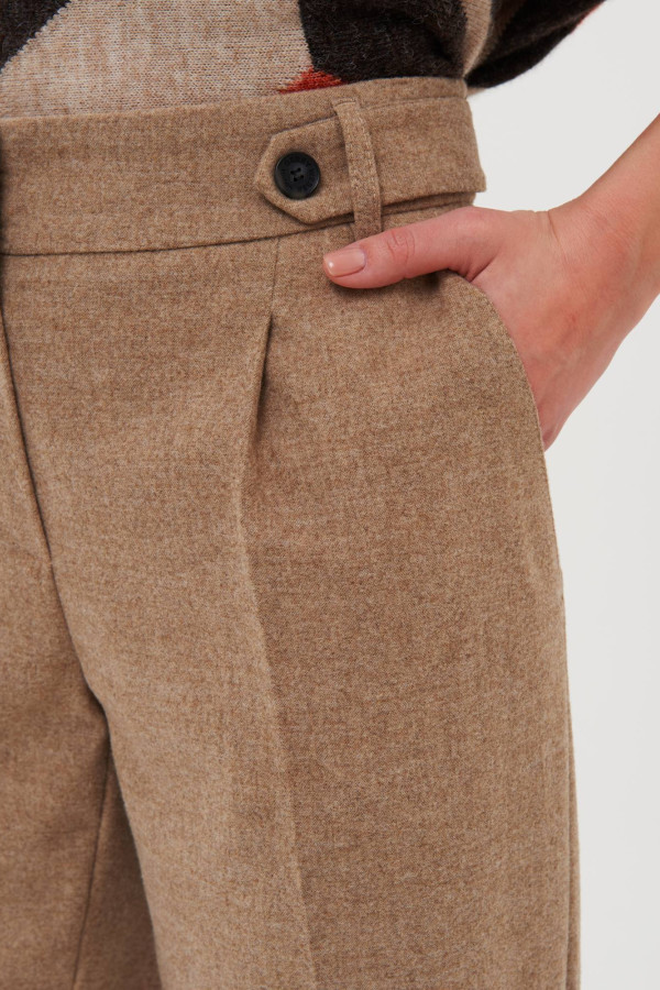 Брюки прямые с шерстью