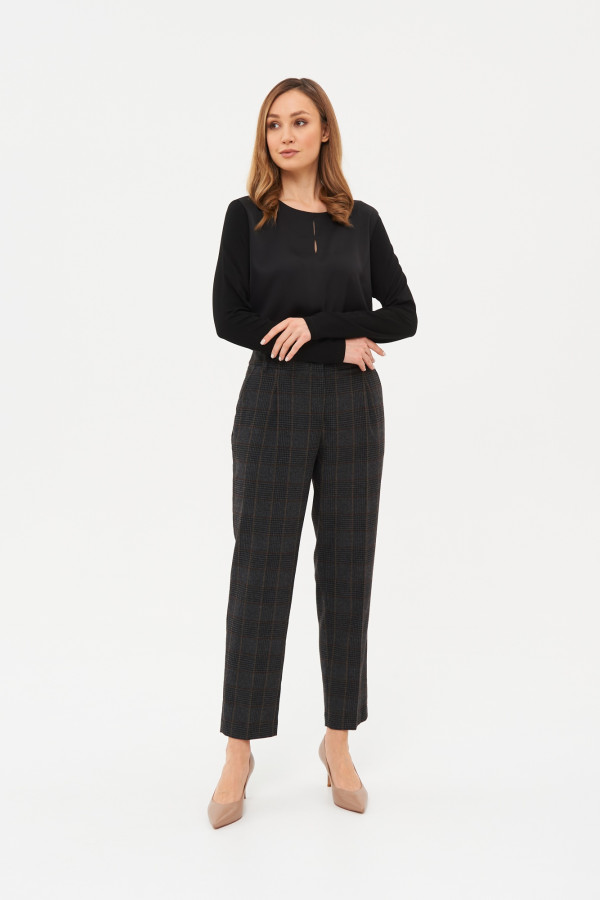 Брюки прямые в клетку