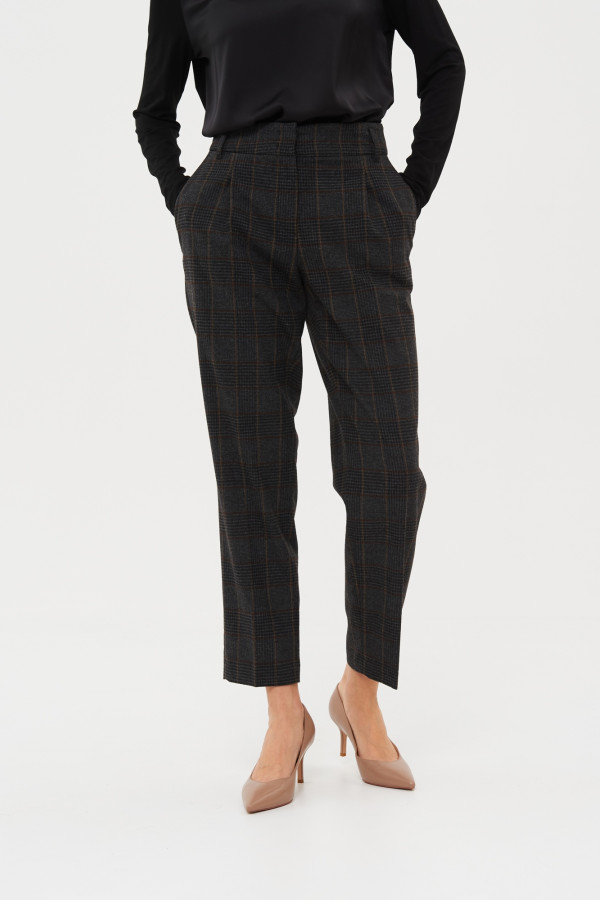 Брюки прямые в клетку