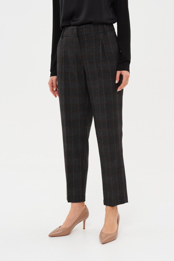 Брюки прямые в клетку