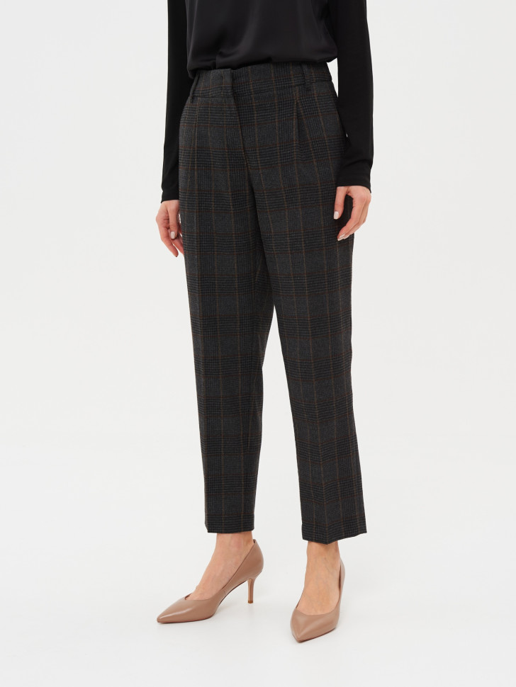 Брюки прямые в клетку