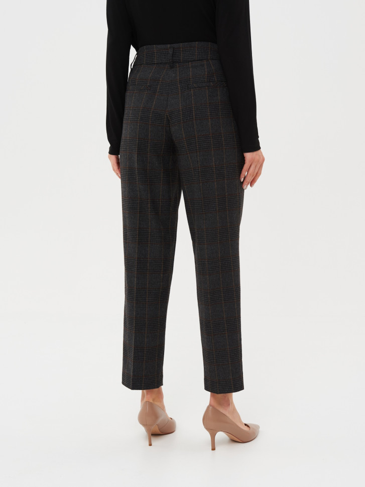 Брюки прямые в клетку