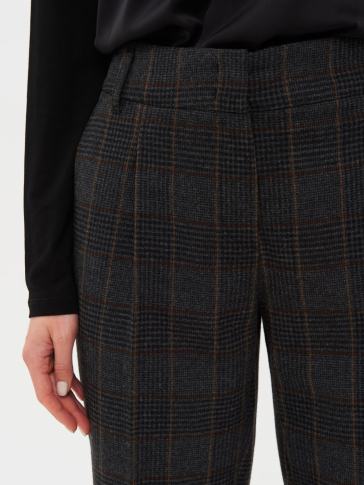 Брюки прямые в клетку