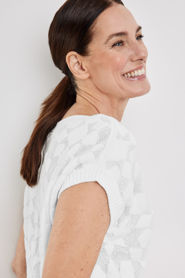 Джемпер ажурной вязки