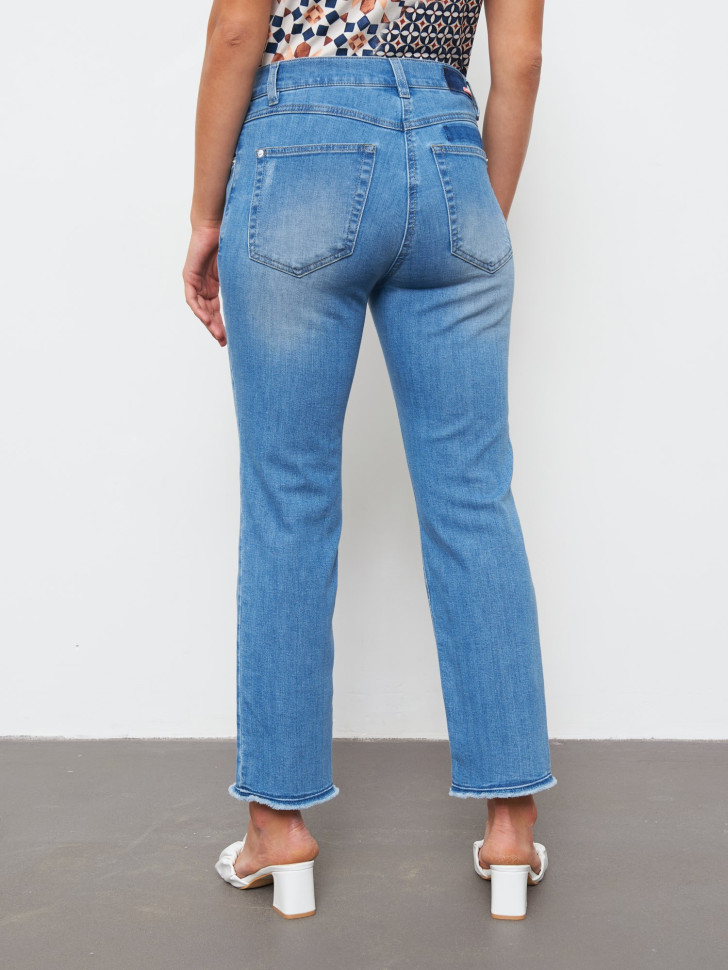 Джинсы с потертостями