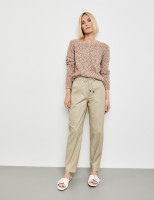 Брюки-джоггеры из эко-кожи