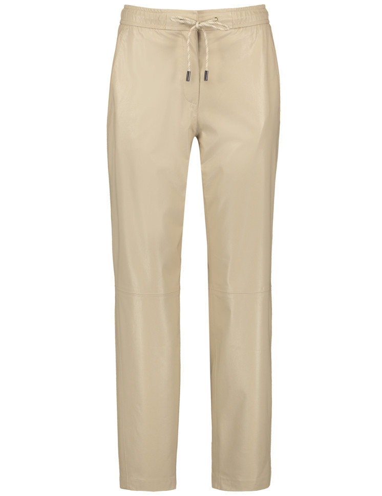 Брюки-джоггеры из эко-кожи