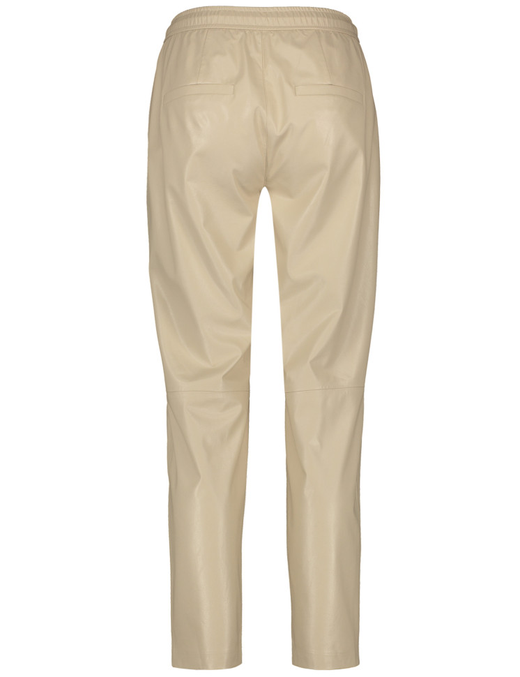 Брюки-джоггеры из эко-кожи