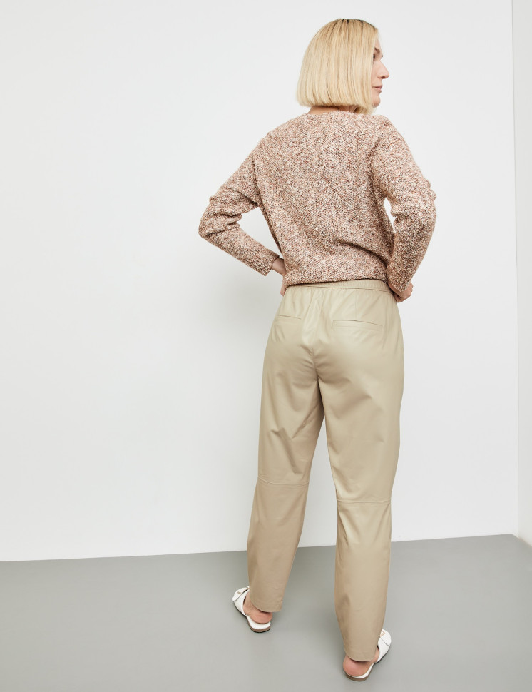 Брюки-джоггеры из эко-кожи