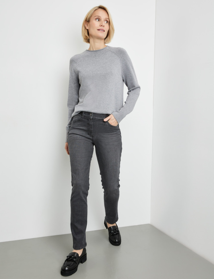 Джинсы с эластичным поясом