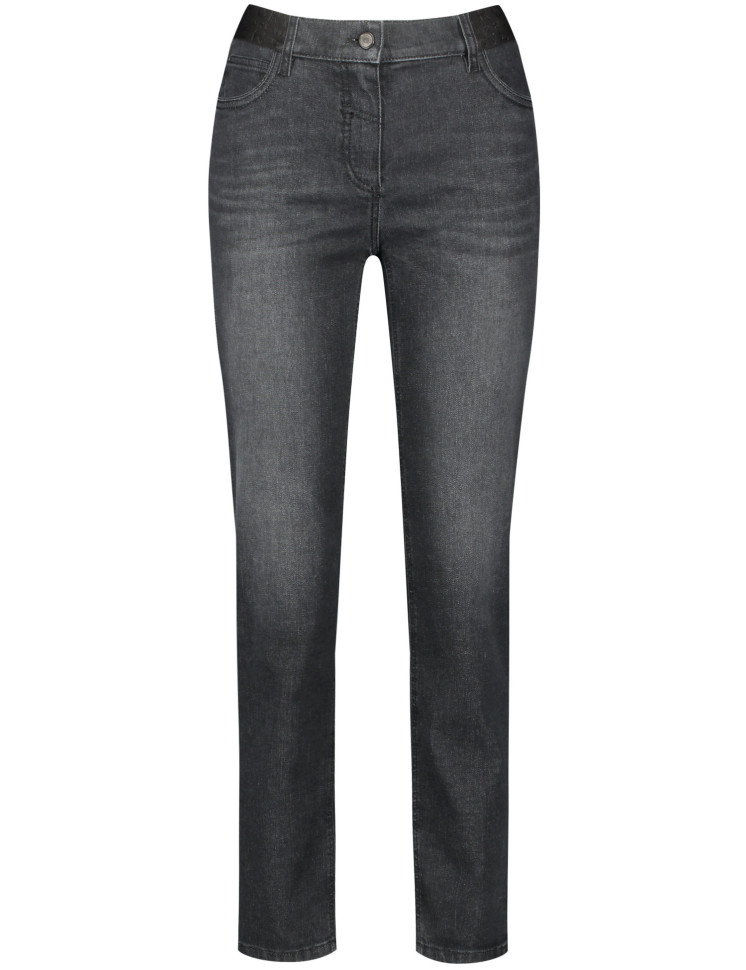 Джинсы с эластичным поясом