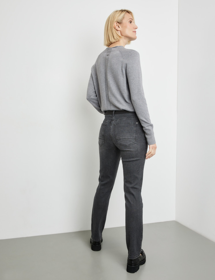 Джинсы с эластичным поясом