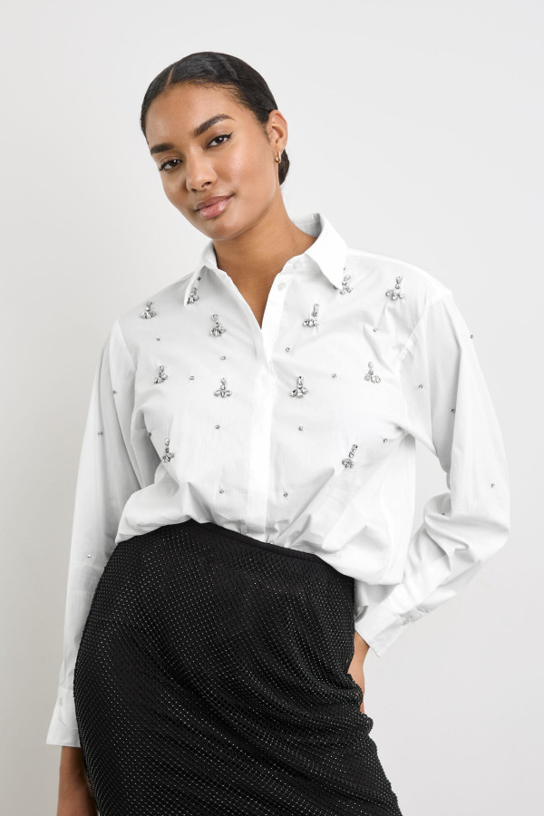 Рубашка с кристаллами