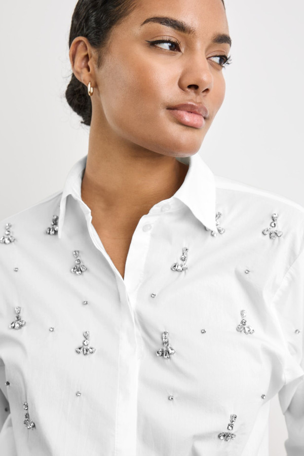 Рубашка с кристаллами
