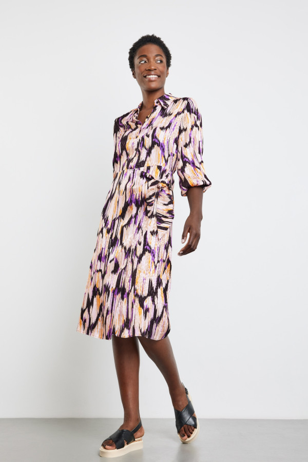 Платье-рубашка из вискозы