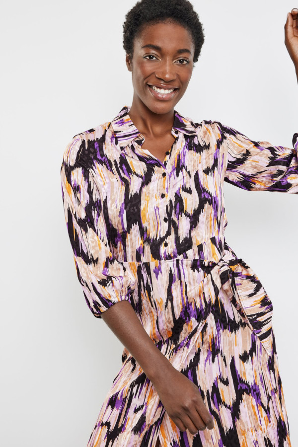 Платье-рубашка из вискозы