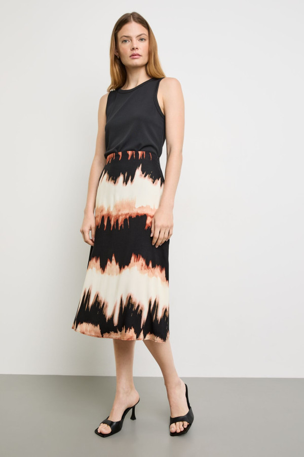 Юбка с принтом тай-дай