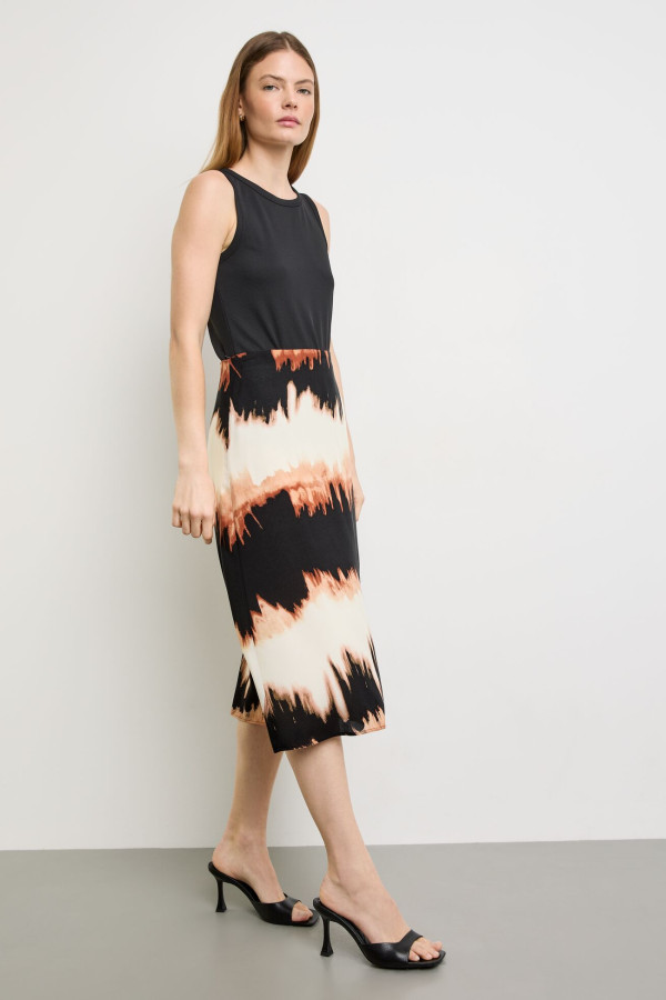 Юбка с принтом тай-дай