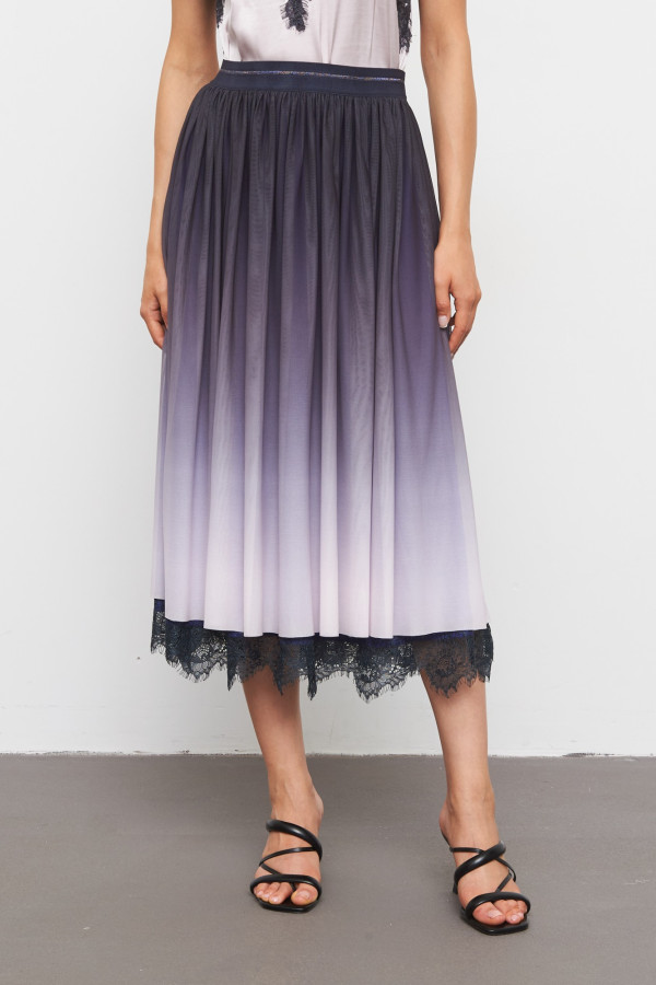 Юбка-макси с кружевом