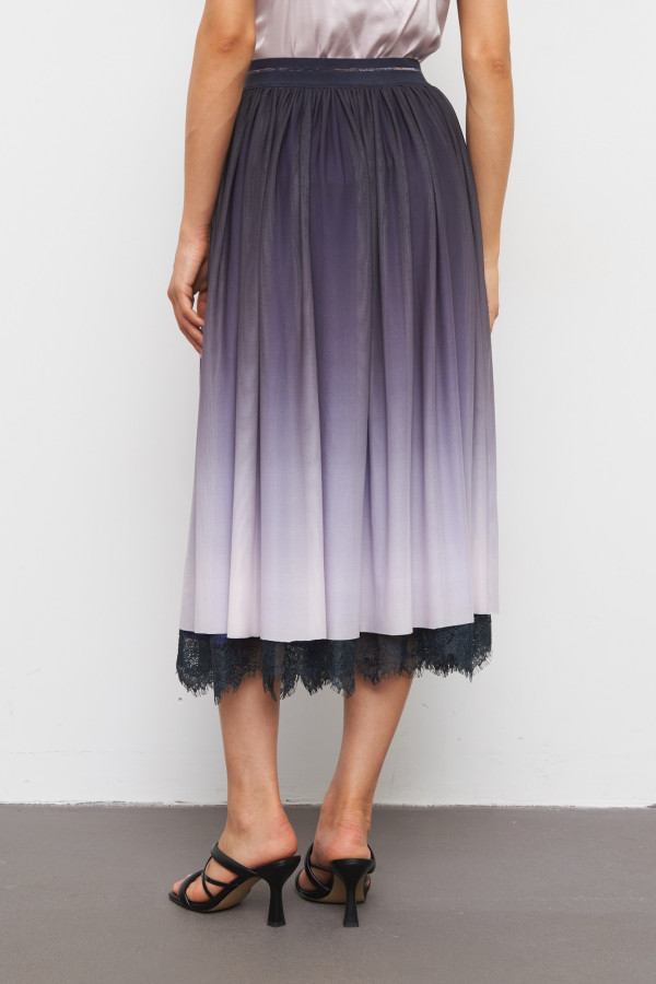 Юбка-макси с кружевом