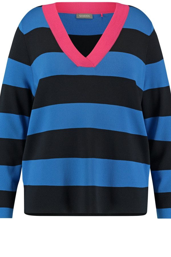 Пуловер в полоску