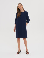 Платье кокон из костюмной ткани