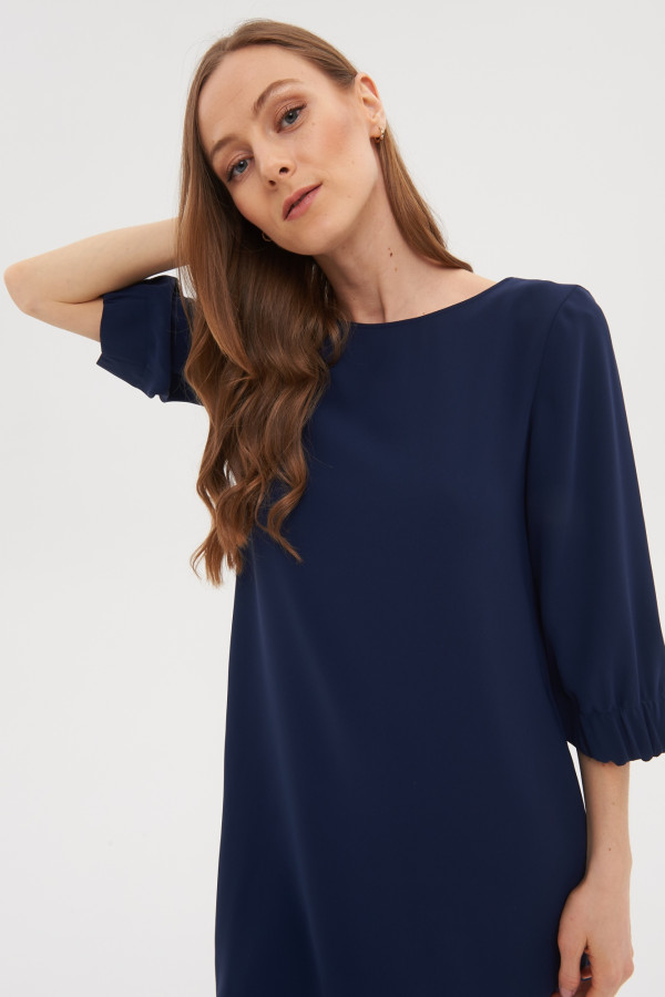 Платье кокон из костюмной ткани