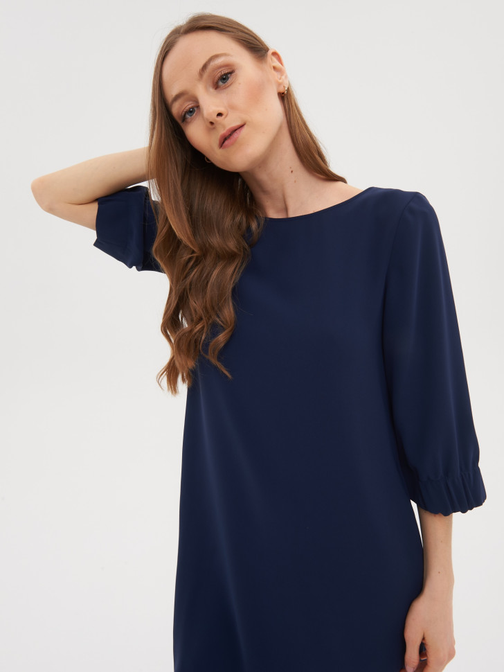 Платье кокон из костюмной ткани