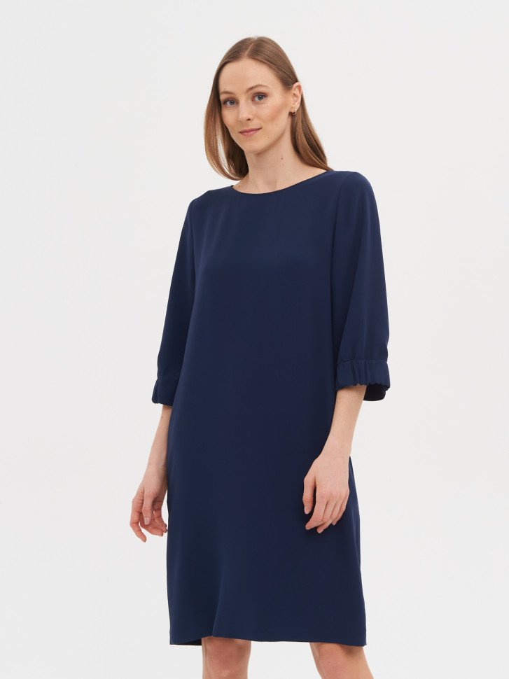 Платье кокон из костюмной ткани