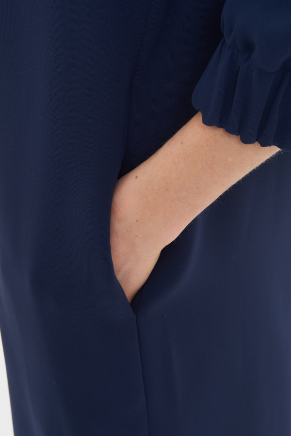 Платье кокон из костюмной ткани