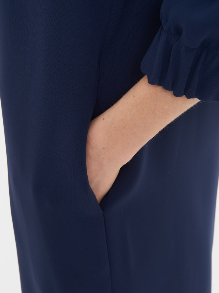 Платье кокон из костюмной ткани