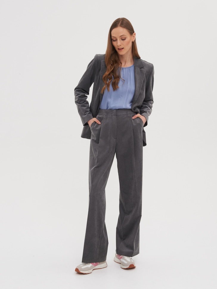 Брюки широкие из вельвета