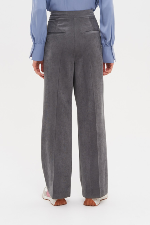 Брюки широкие из вельвета