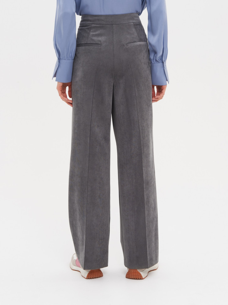 Брюки широкие из вельвета