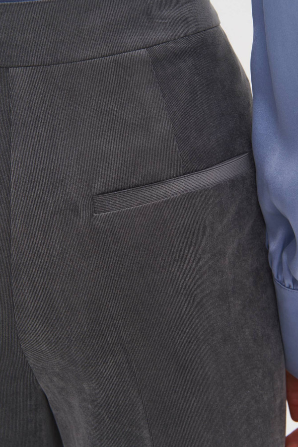 Брюки широкие из вельвета