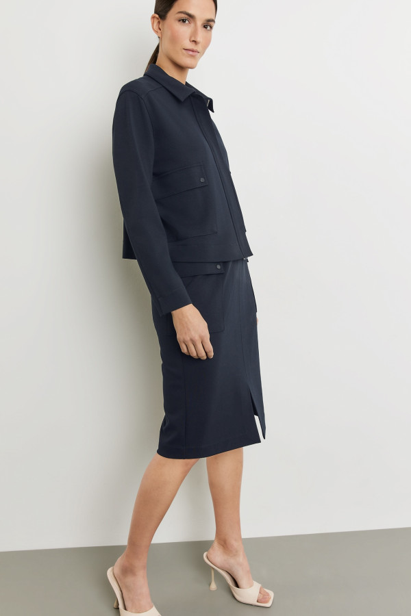 Жакет с накладными карманами