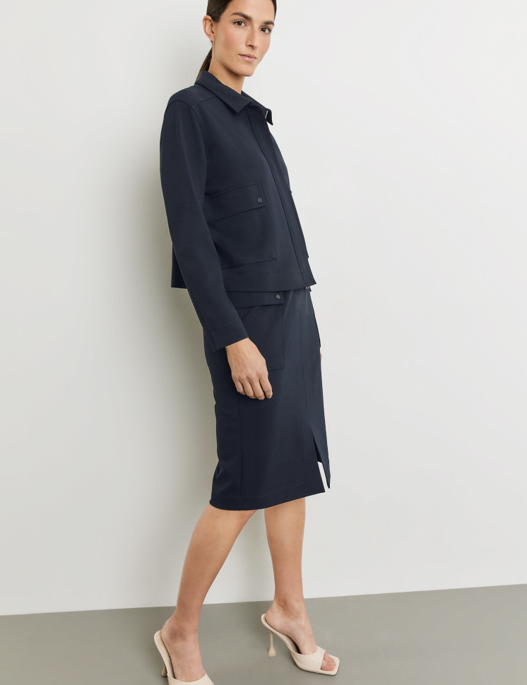 Жакет с накладными карманами