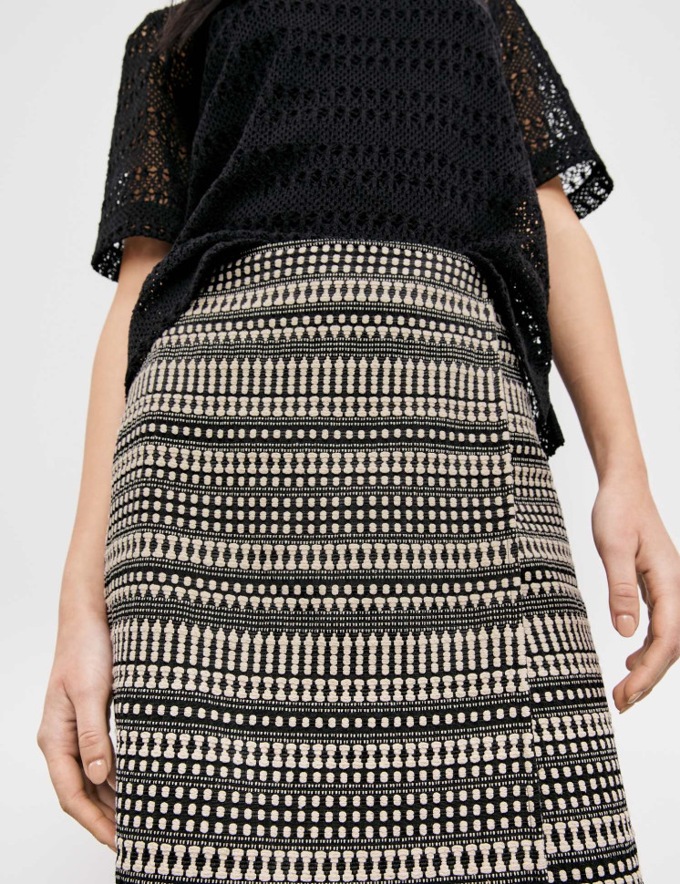 Юбка из фактурного хлопка