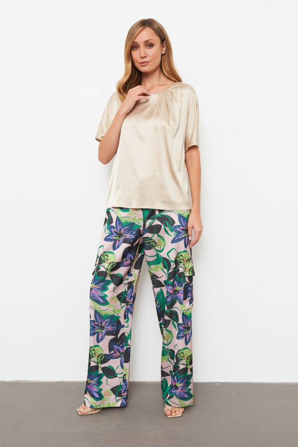 Футболка из комбинированной ткани